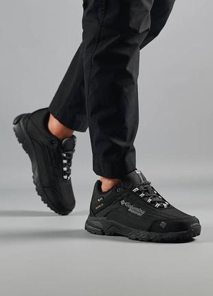 Мужские кроссовки columbia montrail gore-tex black grey / утепленные / зимняя / обувь / водонепроницаемые / термо / черные, серые