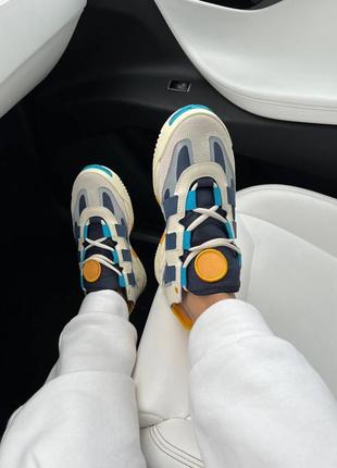 🔥 adidas niteball blue yellow lux кроссовки кожа замша мультиколор6 фото