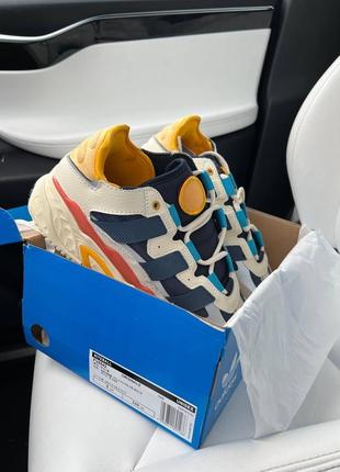 🔥 adidas niteball blue yellow lux кроссовки кожа замша мультиколор10 фото