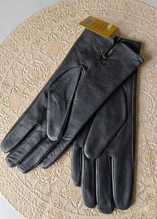 Нові шкіряні перчатки 7-7,5р темно-сірий колір3 фото