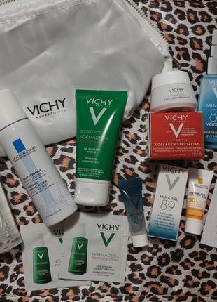 Мультибрендовый набор мини-версий vichy и la roche-posay в косметичке