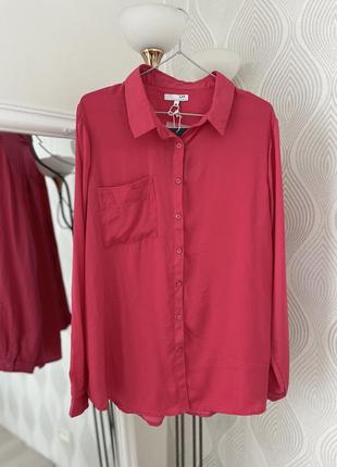 Рубашка в холодном розовом оттенке от бренда la halle в размере1 фото