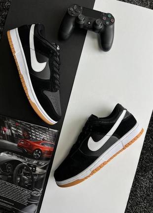 Мужские кроссовки nike sb dunk low / Найк дак / демисезонные / весенние, летние, осенние / обувь / кожа, замша / бежевые, черные, белые, серые