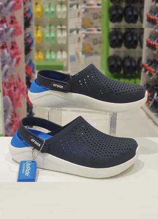 Сабо крокс сланці crocs literide clog 204592 navy/white