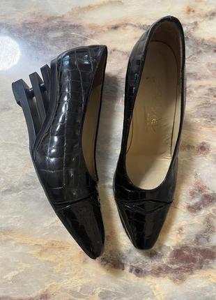 Туфли натуральная кожа крокодил винтаж 39