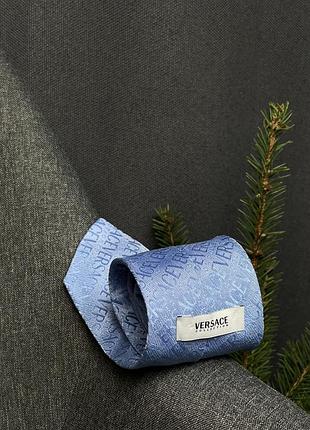 Вінтажна краватка галстук versace collection multi logo