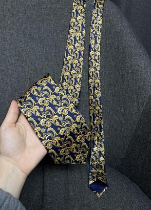 Вінтажна краватка галстук lanvin paris в логотип2 фото