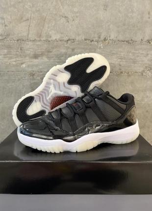 Кроссовкиі air jordan retro 11 low black 72-10 джордан ретро черные