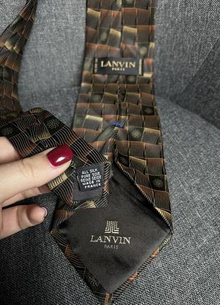 Вінтажна краватка галстук lanvin paris3 фото
