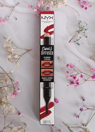 Помада-олівець nyx dazed & diffused blurring lipstick відтінок 06 get down