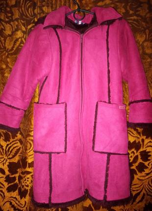 Дубленка на девочку 8-10 лет