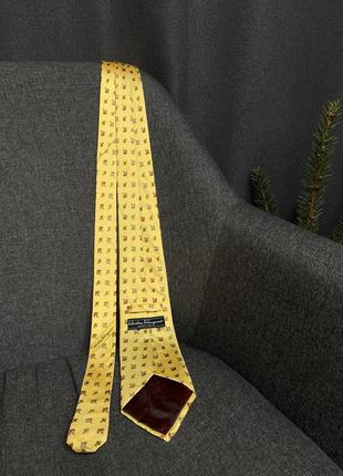 Винтажный галстук галстук salvatore ferragamo5 фото