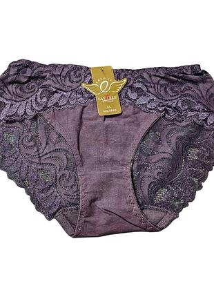 Хлопковые женские трусики с кружевом lavolle3 фото