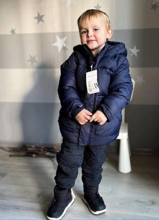 Куртка zara для мальчика или девочки, эко пуховик, на флисе, водоотталкивающая3 фото