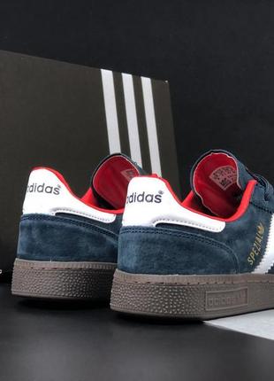 Кроссовки мужские адидас adidas handball spezial темно синие с белым7 фото