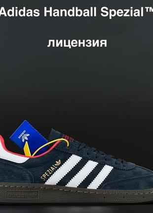 Кроссовки мужские адидас adidas handball spezial темно синие с белым2 фото