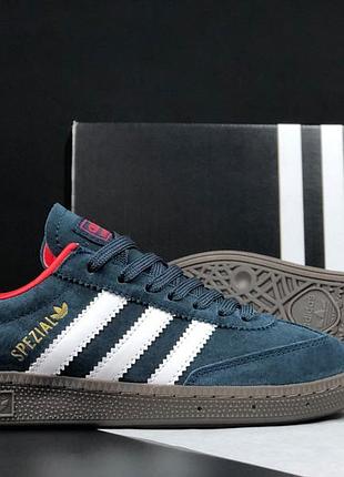 Кроссовки мужские адидас adidas handball spezial темно синие с белым3 фото