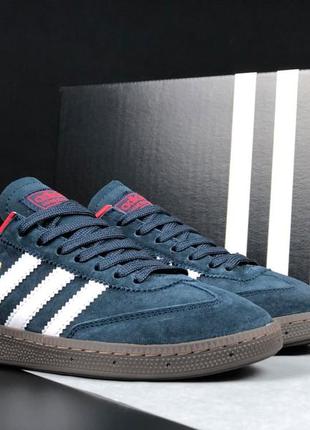 Кроссовки мужские адидас adidas handball spezial темно синие с белым4 фото