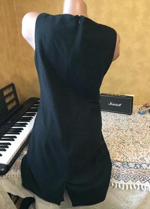 Идеальное чёрное платье на молнии до колена /сарафан5 фото