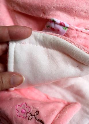 Новый детский розовый теплый халатик кофта, на 12-18 месяцев5 фото
