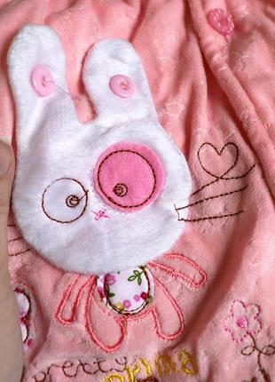 Новый детский розовый теплый халатик кофта, на 12-18 месяцев6 фото