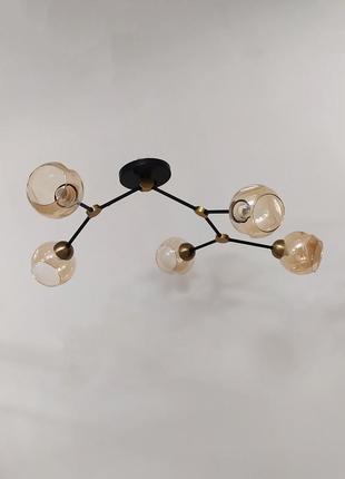 Люстра трансформер молекула в стиле лофт