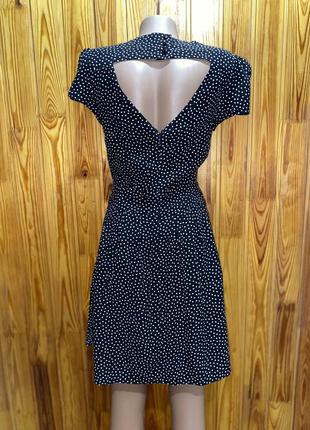Чёрное мини платье,платье в горошек,горох,платье в воланами2 фото