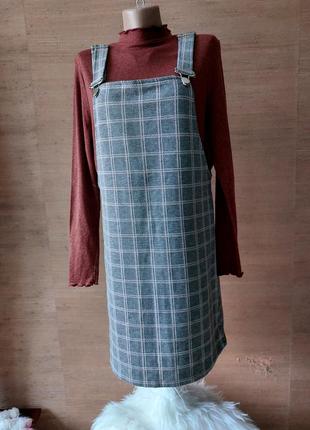 🩷💛💖 суперський сарафан із щільного трикотажу в клітинку