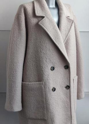 Пальто з вовною h&m рожевого кольору3 фото