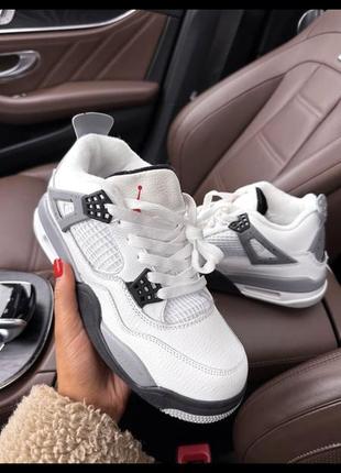 Air jordan 4 retro cement white grey fur