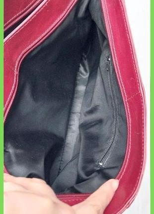 Нова структурована червона шкіряна жіноча сумка 38х29х10см10 фото