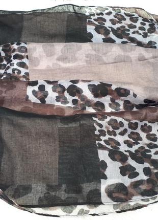 Легкий немецкий шарф снуд из вискозы в коричневых тонах для женщин4 фото