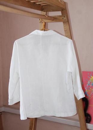 Белая льняная рубашка2 фото