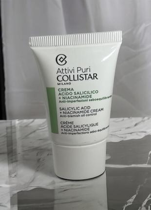 Collistar attivi puri salicylic acid + niacinamide cream крем для лица с салициловой кислотой и ниацинамидом 15ml