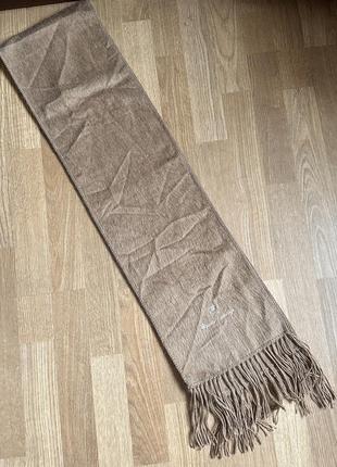 Кремовый бежевый шарф из шерсти альпаки2 фото