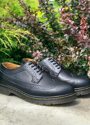 Туфли dr. martens 3989 black, мартинсы2 фото