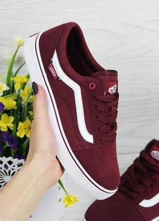 Трендові жіночі кеди vans old school бордо