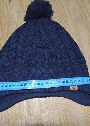 Зимова шапка 6-8р. h&m (эйч энд эм) на флісі флисе теплая зимняя вушанка ушанка3 фото