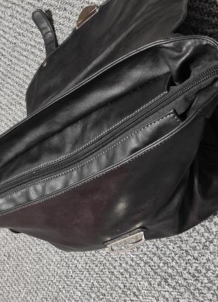 Сумка портфель эко кожа черная5 фото