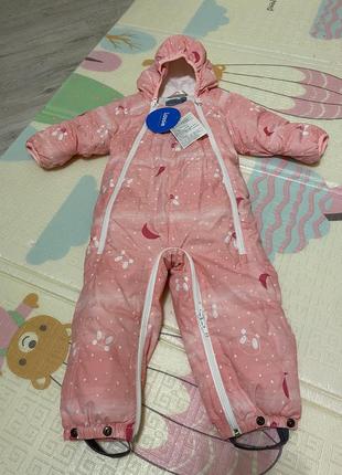 Комбінезон-трансформер термо дитячий зимовий для новонароджених lassie by reima staava 710733-3193 рожевий 74 см