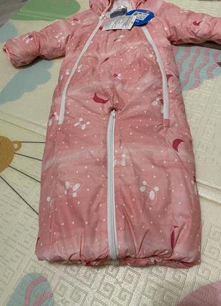 Комбинезон-трансформер термо детский зимний для новорожденных lassie by reima staava 710733-3193 розовый 74 см5 фото