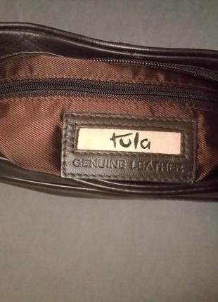 Стильная кожаная сумочка tula genuine leather5 фото