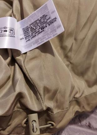 Куртка пуффер s-m zara новая коллекция термо водоотталкивающая ветронепроницаемая зимняя демисезонная женская хаки бежевая пуховик анорак женский9 фото