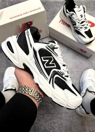 New balance 530 white/black1 фото