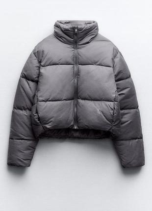 Куртка пуффер/пуховик оверсайз zara