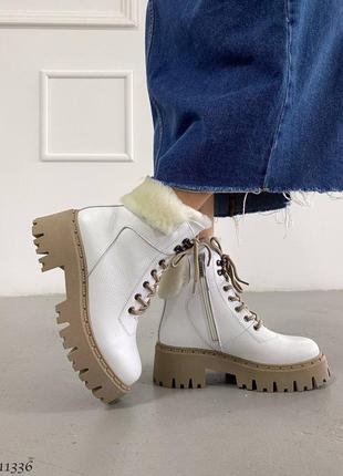 Стильные женские кожаные ботинки, зимние сапоги, натуральная кожа, зима, 36-37-38-395 фото