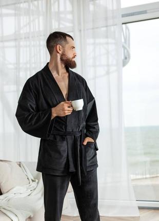 Чоловічий халат- піжама5 фото