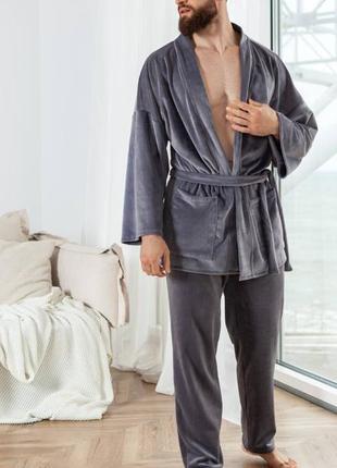 Мужской халат-пижама3 фото