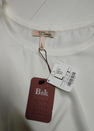 Укороченная футболка, шифоновая блуза oversize bershka l3 фото