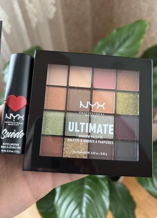 Nyx professional makeup gimme superstars! (mascara/10ml + lipstick/3.5g + eye/palette/13.28g) набор для макияжа4 фото